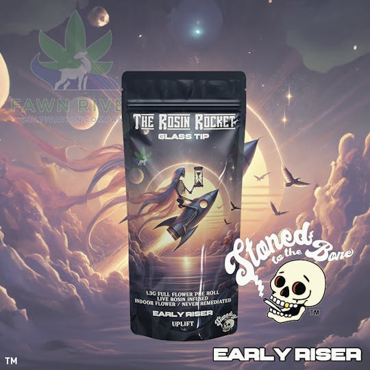 Stoned to the Bone - Early Riser | Rosin Rocket | Infused Pre-Roll | 1.3g - 1
