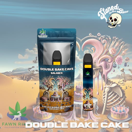 Stoned to the Bone - Double Bake Cake | Live Bubble Hash Rosin Disposable | 0.5g - 1