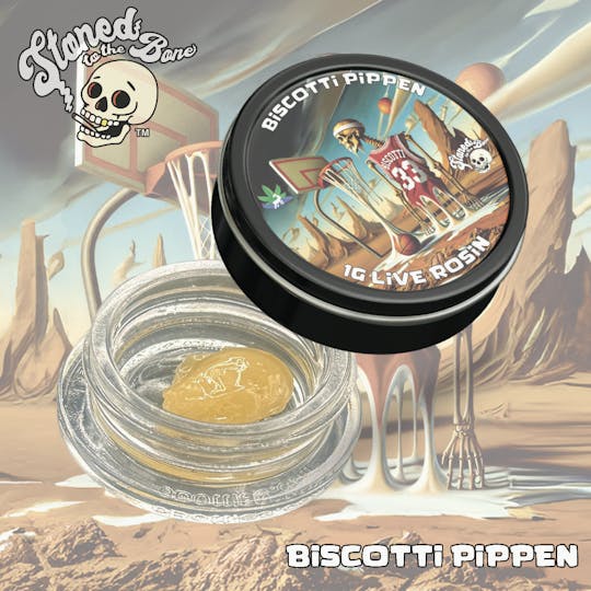 Stoned to the Bone - Biscotti Pippen | Live Rosin | 1g - 1