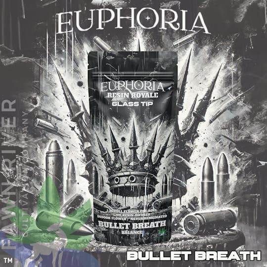 Euphoria Brand - Bullet Breath | Resin Royale | Infused Pre-Roll | 1.3g - 1