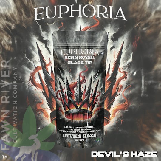 Euphoria Brand - Devil's Haze | Resin Royale | Infused Pre-Roll | 1.3g - 1