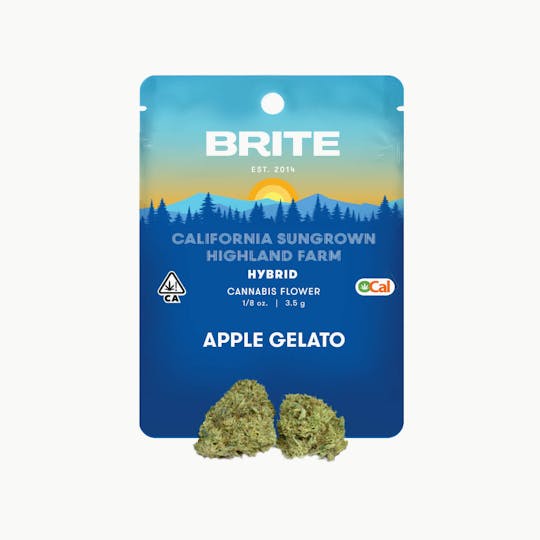 Brite Labs - BRITE Highland OCal Sun-Grown Flower (3.5g) - Hybrid- Apple Gelato - 1