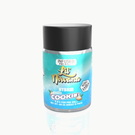 Pure Nirvana - Lil Nirvana Garlic Cookies Infused Pre-Rolls - Hybrid 5 Pack - 1
