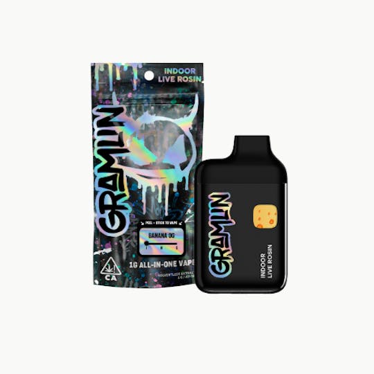 Gramlin - Banana OG Indoor Live Rosin AIO 1g Vape - 1