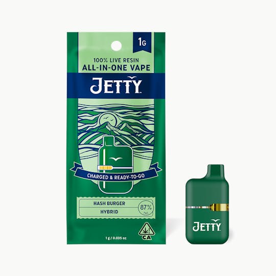 Jetty Extracts - Jetty All-in-One Mini Tank Vape 100% Live Resin 1g Hash Burger - 1