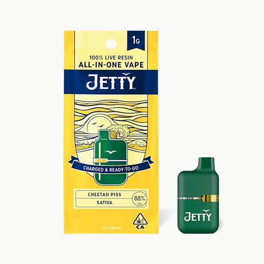 Jetty Extracts - Jetty All-in-One Mini Tank Vape 100% Live Resin 1g Cheetah Piss - 1