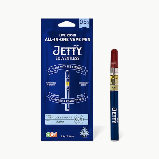 Jetty Extracts - Jetty All-in-One Vape Pen OCal Solventless .5g Kentucky Sidecar - 1
