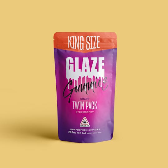 Glaze - Glaze | Twin Pack Grape + Strawberry Gummies | 200mg - 1