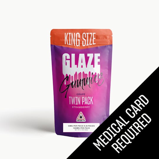 Glaze - Glaze | Twin Pack Grape + Strawberry Gummies | 1000mg (MED) - 1