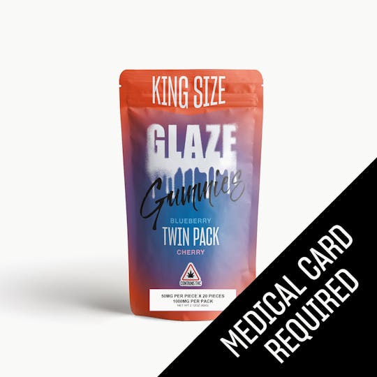 Glaze - Glaze | Twin Pack Blueberry + Cherry Gummies | 1000mg (MED) - 1