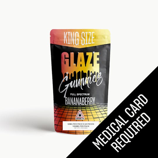 Glaze - Glaze | Full Spectrum | Bananaberry Gummies | 1000mg (MED) - 1