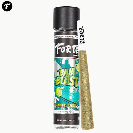 Forte Cannabis - Forté Bubble Hash x Diamond Sugar Infused Pre Rolls Singles Baja Blast 1g - 1