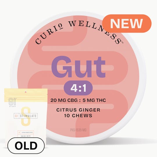 Curio Wellness™ - Gut 4:1 Citrus Ginger Chews (Formerly GI Stimulate Chews) - 1