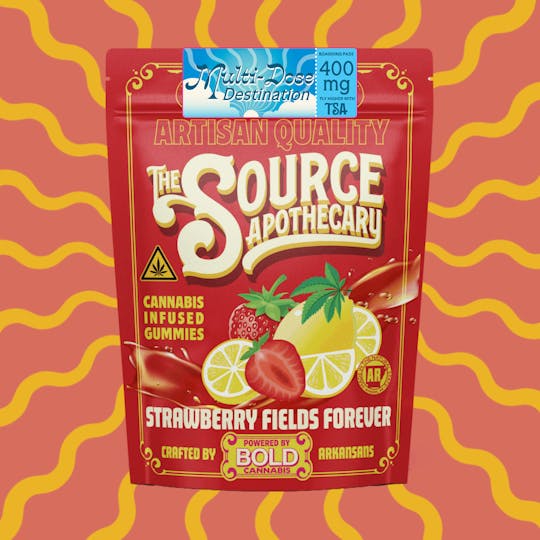 The Source Apothecary - Strawberry Fields Forever THC-Pure Hybrid 400mg Gummies - 1