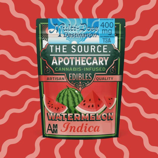 The Source Apothecary - Watermelon Indica THC-Pure 400mg Gummies - 1