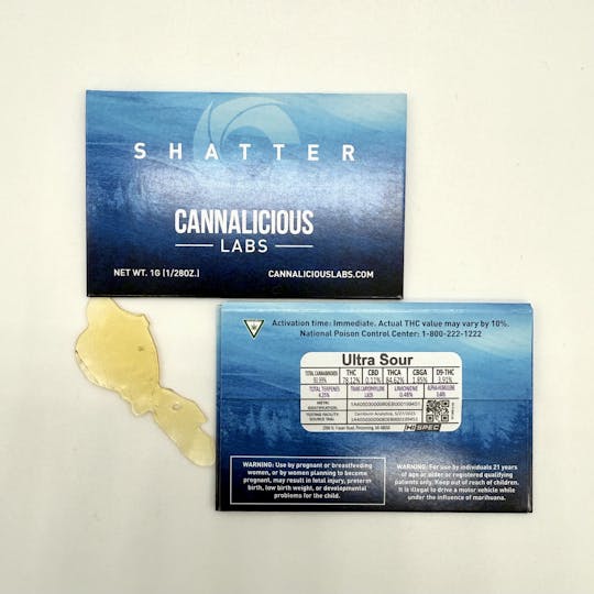 Cannalicious Labs - Ultra Sour Shatter - 1