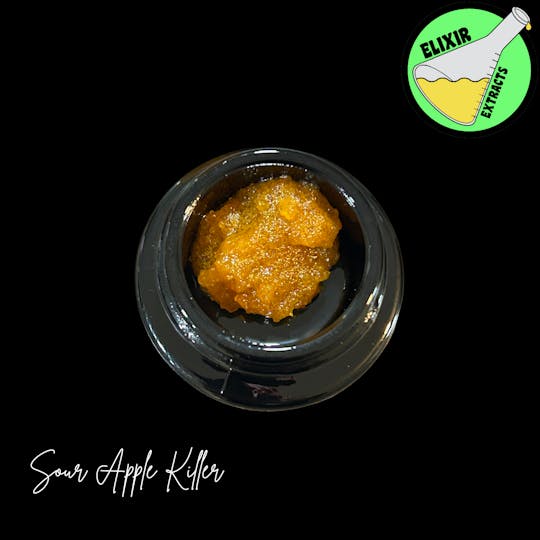 Elixir Extracts - Sour Apple Cured Resin Baller Jar (3.5G) - 1