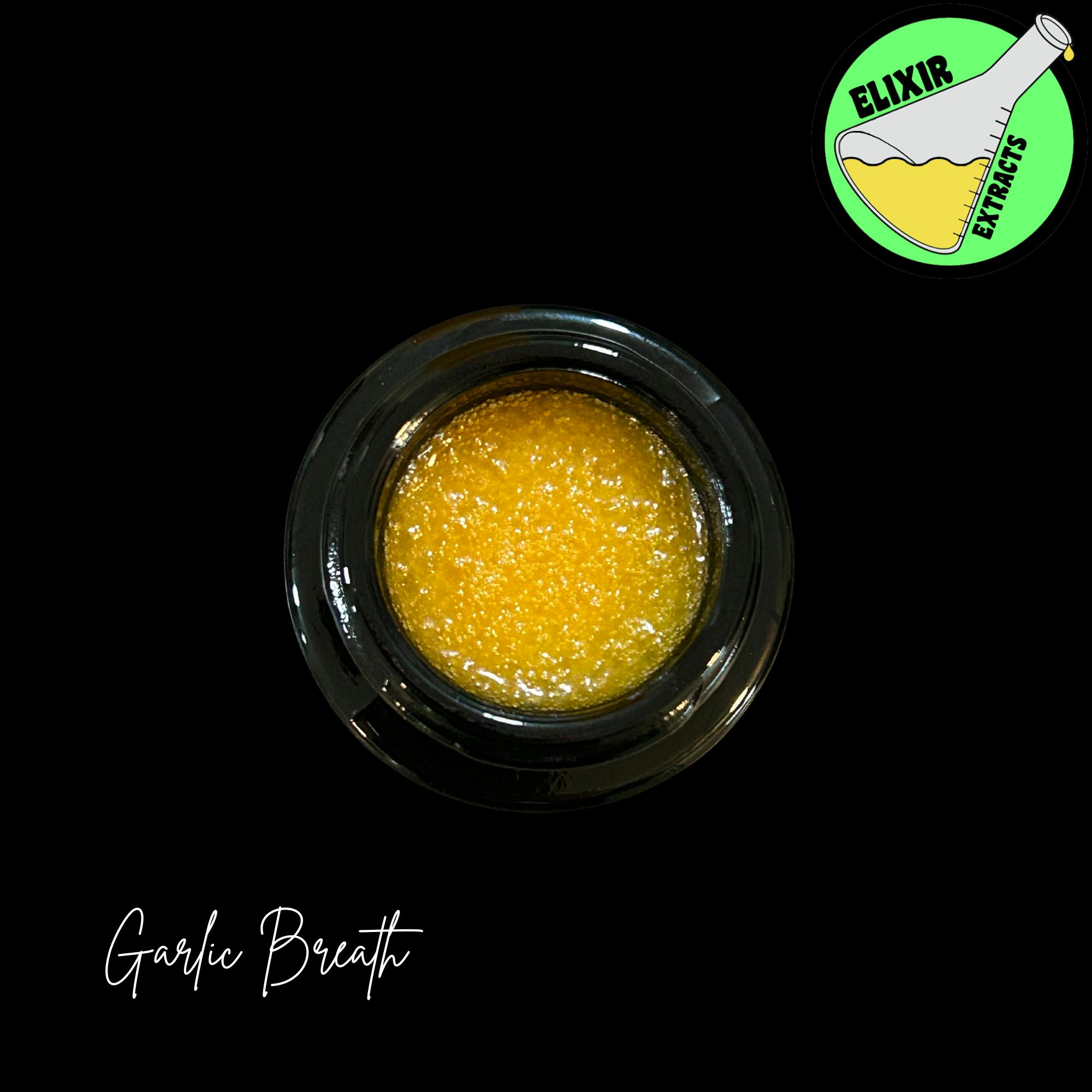 Elixir Extracts - Garlic Breath Cured Resin Baller Jar (3.5G) - 1