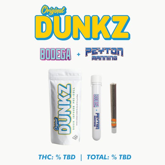 Original Dunkz - BODEGA FLOWER (1.5G) X PAYTON MANNING ROSIN (0.5G) HAND ROLLED HASH HOLE - 1