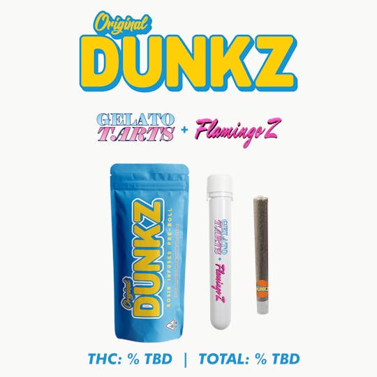 Original Dunkz - GELATO TARTS FLOWER (1.5G) X PINK Z ROSIN (0.5) HAND ROLLED HASH HOLE - 1