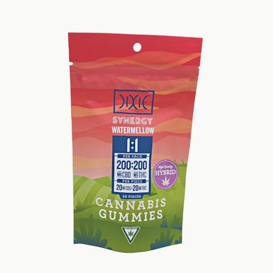 Dixie Brands - Dixie - Synergy Watermellow 1:1 200mg THC/CBD Gummies - 1