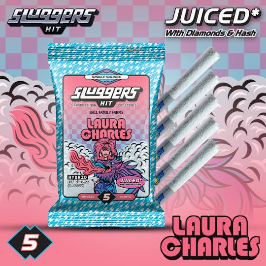 Sluggers Hit - Sluggers - Infused Preroll - 3.5g 5pk - Laura Charles - 1