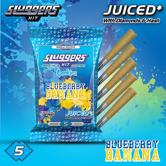 Sluggers Hit - Sluggers - Infused Preroll - 3.5g 5pk - Blueberry Banana - 1