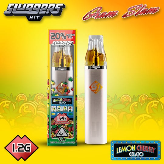 Sluggers Hit - Sluggers - AIO Vape - 1.2g - Lemon Cherry Gelato - 1