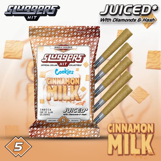 Sluggers Hit - Sluggers - Infused Preroll - 3.5g 5pk - Cinnamon Milk - 1