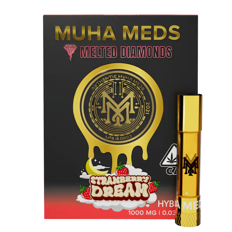 Muha Meds Strawberry Dream Melted Diamonds Cartridge 1g cartridge