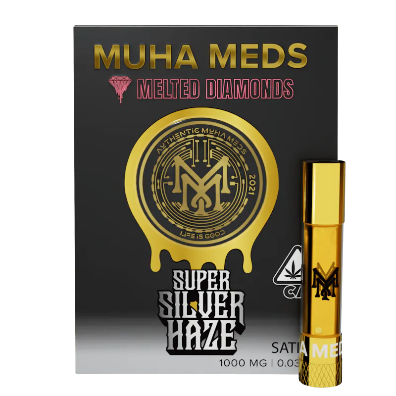 Muha Meds Super Silver Haze Melted Diamonds Cartridge 1g