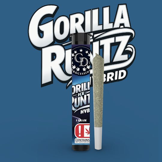 GD CANNABIS PROCESSING - 1G PRE-ROLL GORILLA ICE RUNTZ - 1