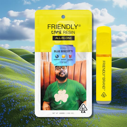 Friendly Brand - Blue Biscotti 1g Live Resin AIO - 1