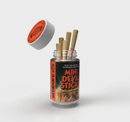 Embarc Brand - EMBARC - INFUSED MINI DEVIL STICKS PREROLL 5PK [2.5G] DEVIL'S LETTUCE - 1