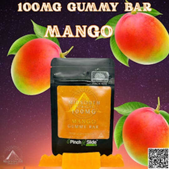 MidSouth Extracts - Gummy Bar - 100mg - Mango - 1
