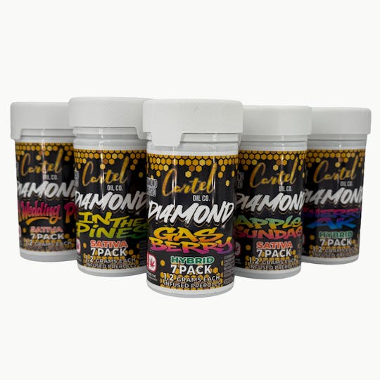 Cartel Oil Co - Cartel Oil Co | Diamond Infused Pre-Roll Bundle | Hybrid | Lychee | 8.4g - 1