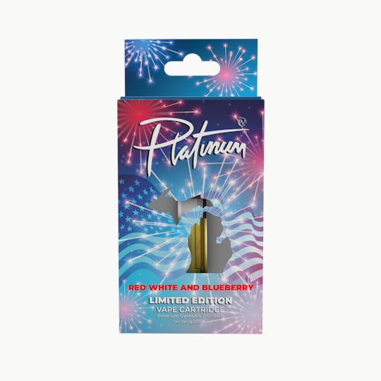 Platinum Vape - Platinum Vape - Limited Edition Red White & Blueberry 1g Cartridge - 1