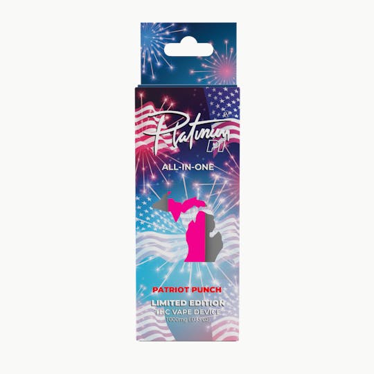 Platinum Vape - Platinum Limited Edition - Patriot Punch - 1G Disposable - 1