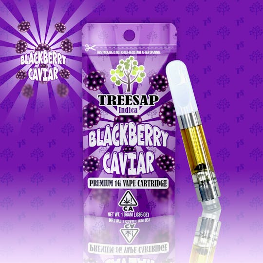 Treesap - CA - Treesap - 1G Distillate Cartridge Blackberry Caviar - Indica - 1