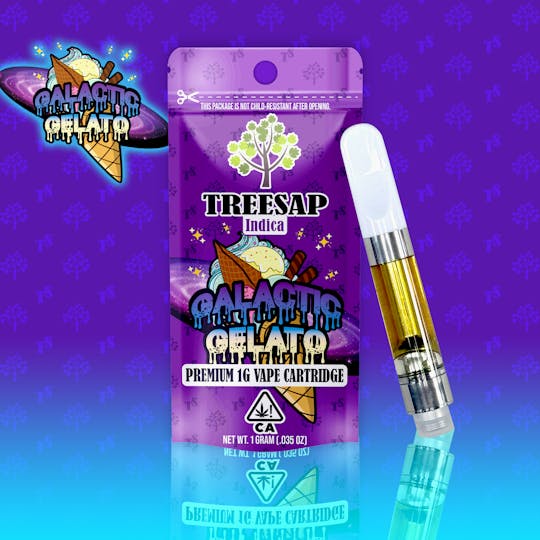 Treesap - CA - Treesap - 1G Distillate Cartridge Galactic Gelato - Indica - 1