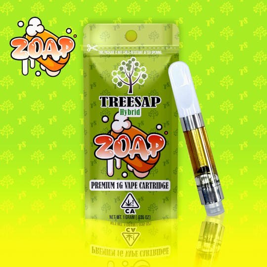 Treesap - CA - Treesap - 1G Distillate Cartridge Zoap - Hybrid - 1