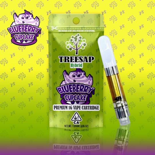 Treesap - CA - Treesap - 1G Distillate Cartridge Blueberry Cupcake - Hybrid - 1