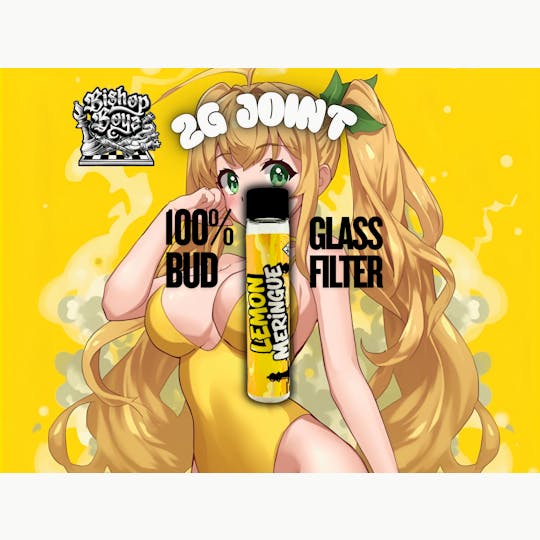 Bishop Boyz - Bishop Boyz 2g All Bud Preroll w/ Glass Tip Lemon Meringue - 1
