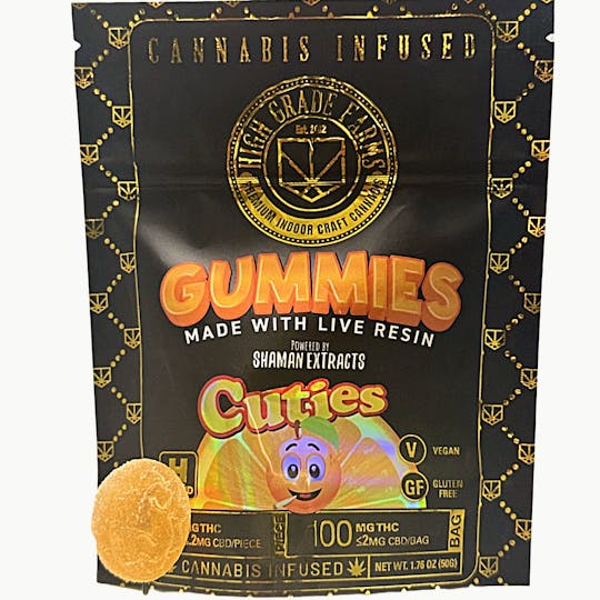 High Grade Farms - 🍊 Cuties Gummies – 100mg THC (10mg Each) - 1