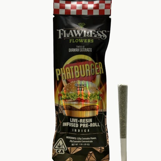 Flawless Cannabis Co - 🍔 Phat Burger – 1.5G Live Resin Infused Pre-Roll - 1