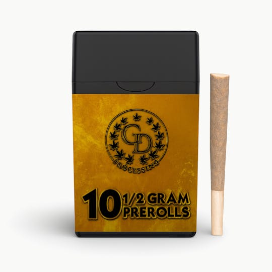 GD CANNABIS PROCESSING - GD BOX BLUE COOKIES 10 PRE-ROLLS .5G EA - 1