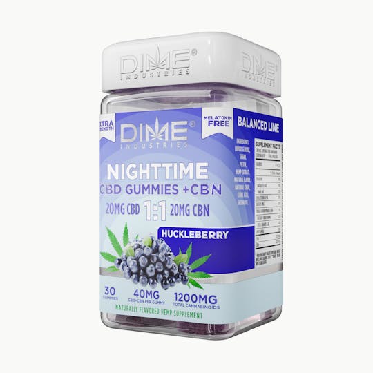 Dime Industries - Huckleberry Nighttime Hemp CBD Gummies + CBN - 1
