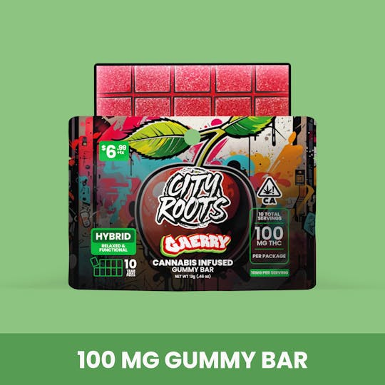 City Roots - Cherry (Hybrid) Edible 100mg - Single Piece - 1