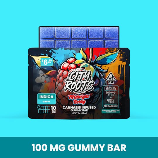 City Roots - Midnight Berry 10:1 (THC:CBN) Edible 110mg - Single Piece - 1