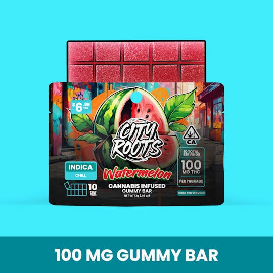 City Roots - Watermelon (Indica) Edible 100mg - Single Piece - 1